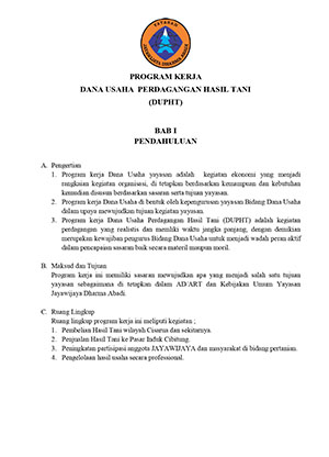 PROGRAM KERJA DUPHT 1